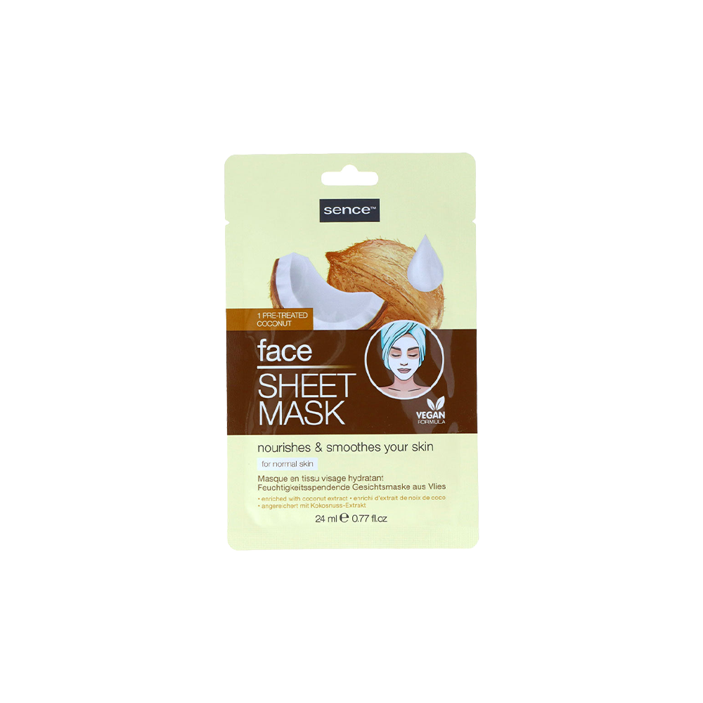 Sence Display 12Pcs Facial Sheet Mask 24Ml Coconut
