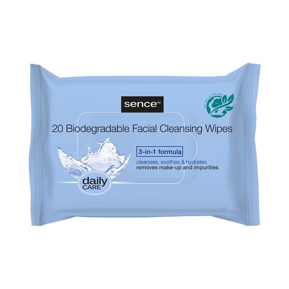 Sencebeauty Facial Cleansing Wipes 25Pcs 3In1 New