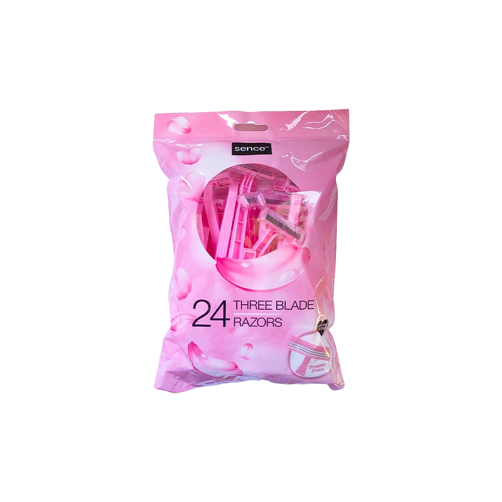 Sence Three Blades Razors 24Pcs