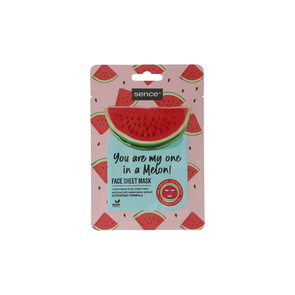 Printed Facial Sheet Mask 20Ml You Are My One In A Melon