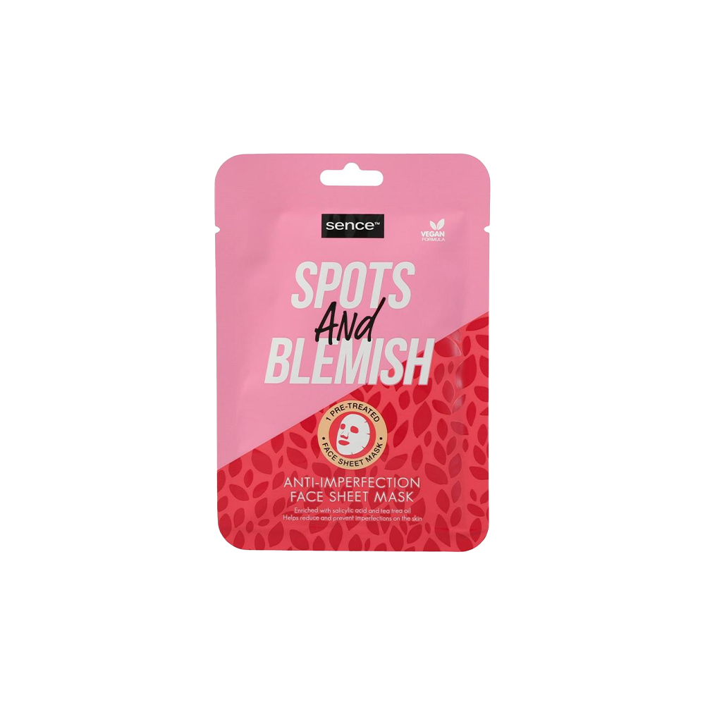 Sence Glow Girls Shelf Display 12pcs Facial Sheet Mask 20ml Blemish Care